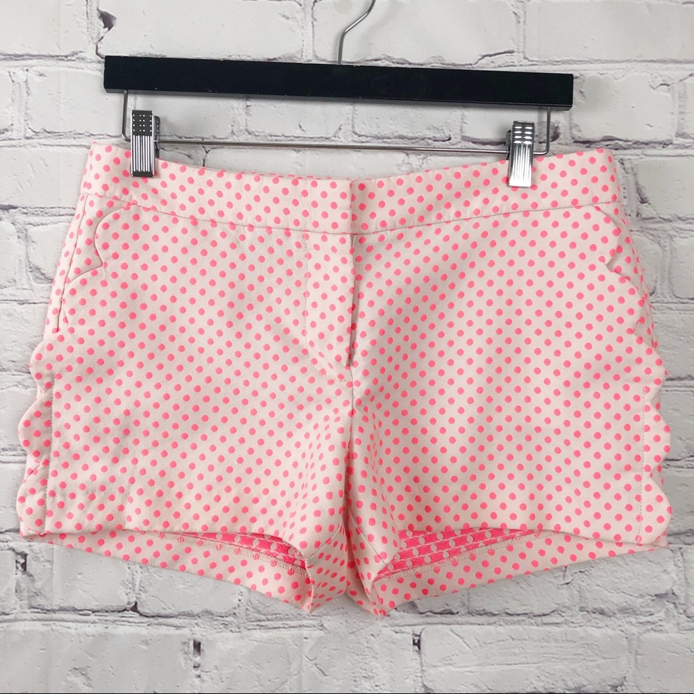 J.Crew Polka Dot and Scalloped Edge Shorts